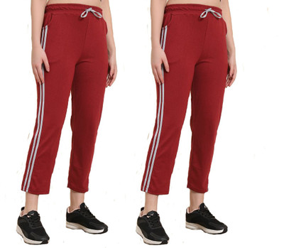Trendy World Striped Women Multicolor Track Pants