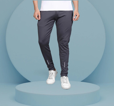 Cronix Solid Men Grey Track Pants
