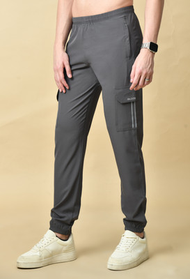 BILDOS Solid Men Grey Track Pants
