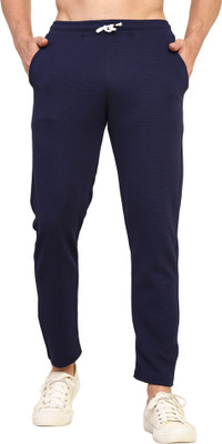 FABLOID Solid Men Dark Blue Track Pants