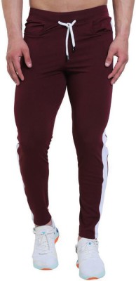 star face collection Colorblock Men Maroon Track Pants