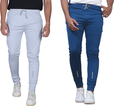 CLOTVIN TREND Striped Men Light Blue, Grey Track Pants