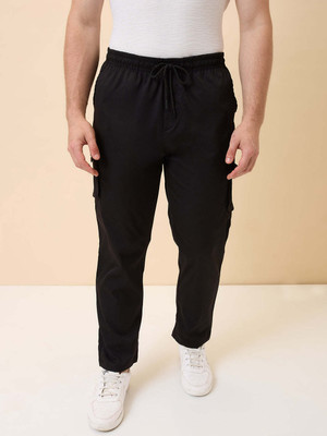 Status Quo Solid Men Black Track Pants