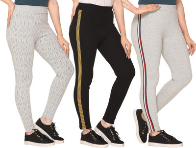 Weboasis Printed Women Grey, Black Track Pants
