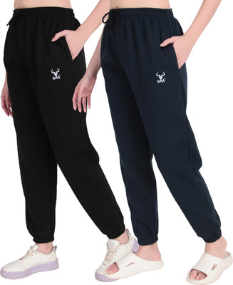 GAA Solid Men & Women Black, Dark Blue Track Pants