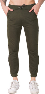 Raysx Self Design Men Dark Green Track Pants