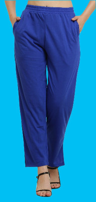The Unicharm Solid Women Blue Track Pants