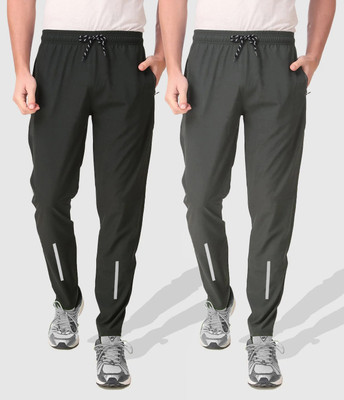 AVOLT Colorblock Men Black, Grey Track Pants