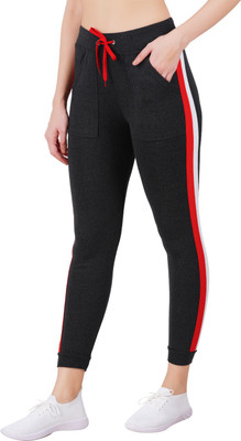 Just Live Fashion Striped Women Grey Track Pants