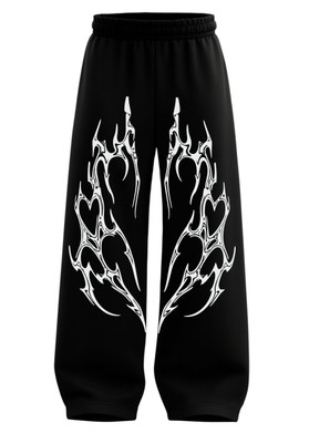 Be Savage Printed Men Black Track Pants