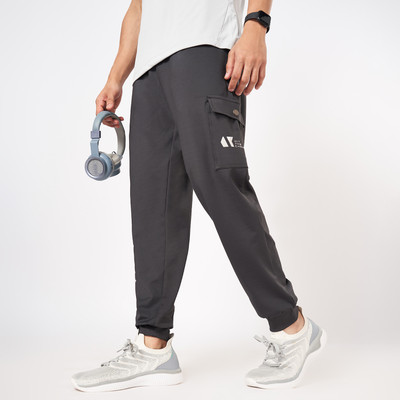 Ajile By Pantaloons Solid Men Black Track Pants