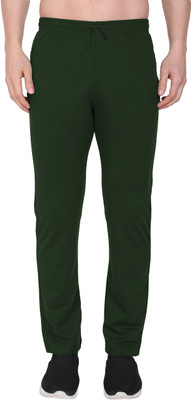 Bumchums Solid Men Olive Track Pants
