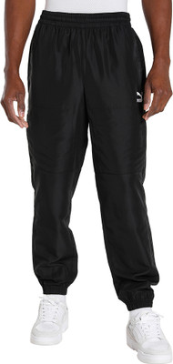 PUMA CLASSICS Cargo Pants Solid Men Black Track Pants