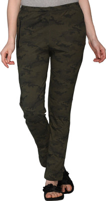 HouseOfCommon Printed Women Green Track Pants