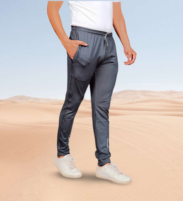 AARADH Solid Men Grey Track Pants