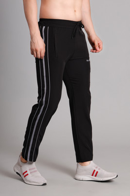 Only Black Striped Men Black Track Pants