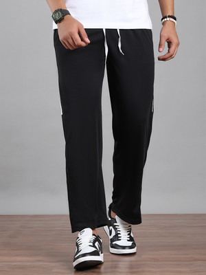 MACK JONNEY Solid Men Black Track Pants