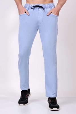 ZEB Solid Men Blue Track Pants