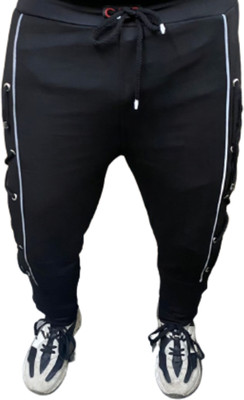 Mindsart Trending Printed Men Black Track Pants