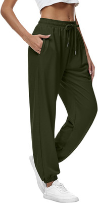 Dockstreet Loose Fit Women Green Trousers