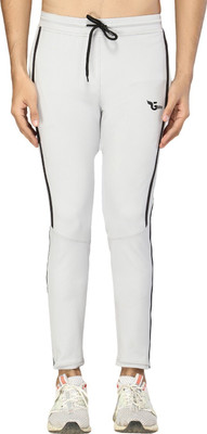 GLITO Solid Men Grey Track Pants