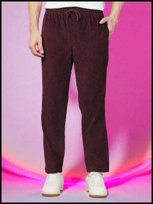 SB Trend Solid Men Purple Track Pants