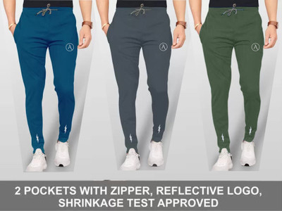 ANAND Solid Men Multicolor Track Pants