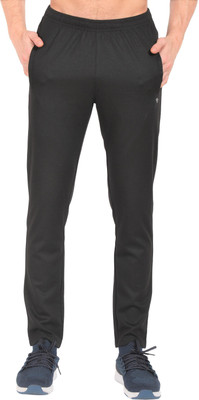 beUNIQ Solid Men Black Track Pants