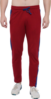 Ayvina Colorblock Men Maroon Track Pants
