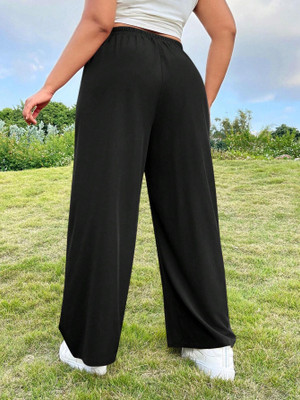 Daphne Maurier Solid Women Black Track Pants