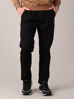 V-MART Solid Men Black Track Pants