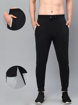 RIGO Colorblock Men Black Track Pants