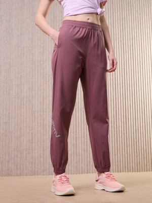 TECHNOSPORT Solid Women Maroon Track Pants
