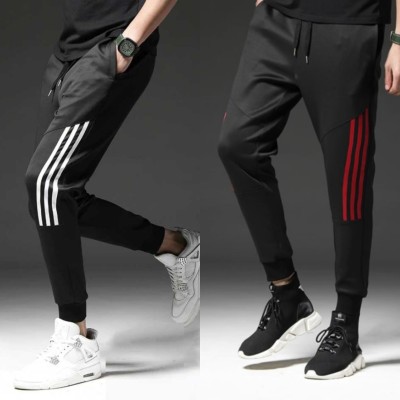 JSK SPORTS Striped Men Red, White Track Pants