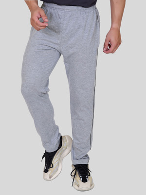axys Solid Men Grey Track Pants