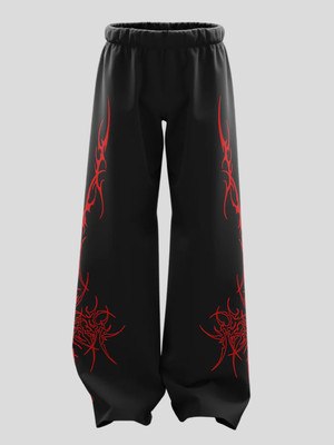 GLITO Printed Men Black Track Pants