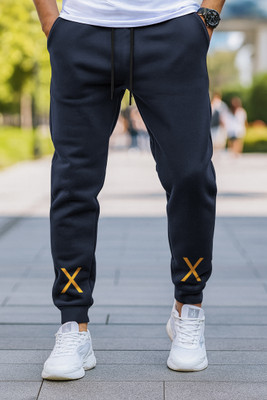 CATCHO Solid Men Dark Blue Track Pants