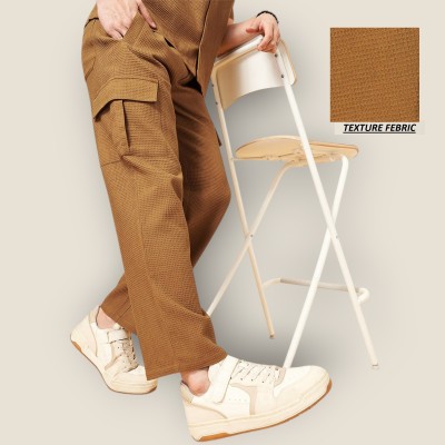 INDICLUB Solid Men Brown Track Pants