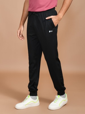 SKYKNIT Solid Men Black Track Pants