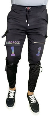 Mindsart GENZ Printed Men Black Track Pants