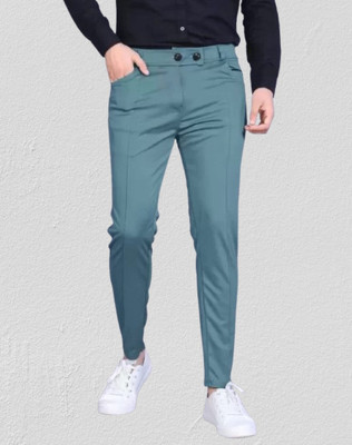Nitya TrackP Solid Men Blue Track Pants