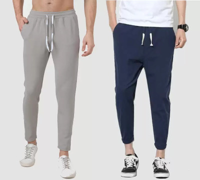 NKSTAR Solid Men Grey, Blue Track Pants
