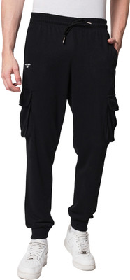 Fflirtygo Solid Men Black Track Pants