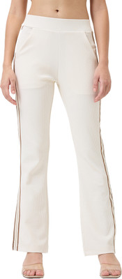 Spykar Self Design Women White Track Pants
