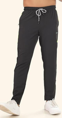 24 Street Printed Men Black Track Pants