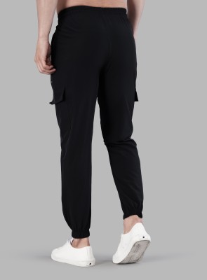 GARTEEN Solid Men Black Track Pants