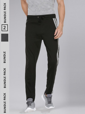 Force NXT Solid Men Black Track Pants