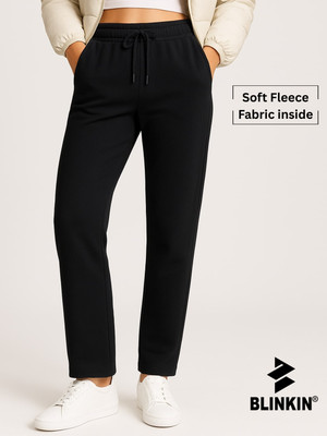 BLINKIN Solid Women Black Track Pants