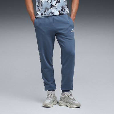 PUMA Solid Men Blue Track Pants