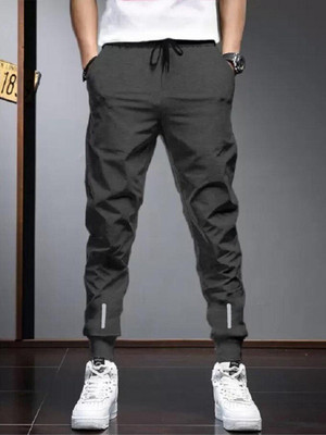 PS Traders Solid Men Grey Track Pants